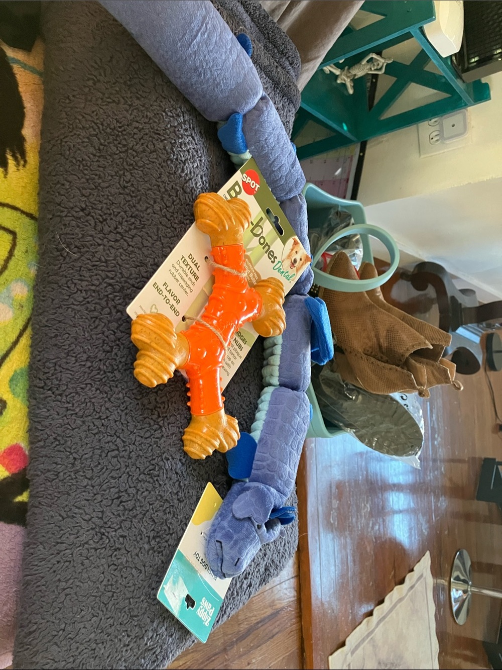 Spot Orange & Tan Durable Chew Bone for Dogs